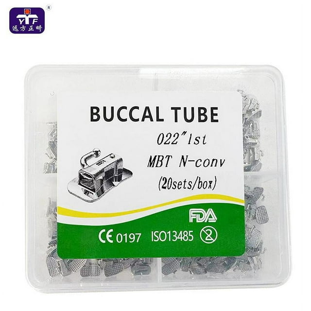 pitrice 20 Ensembles de 80 tubes Orthodontiques Buccaux Roth MBT Fil Droit Matériaux Dentaires