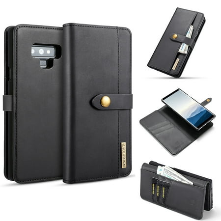 Galaxy Note 9 Case Wallet, Allytech Vintage PU Leather Folio Stand Magnetic Detachable Back Cover Credit Cards Holder Money Pocket Shockproof Case Cover for Samsung Galaxy Note 9,