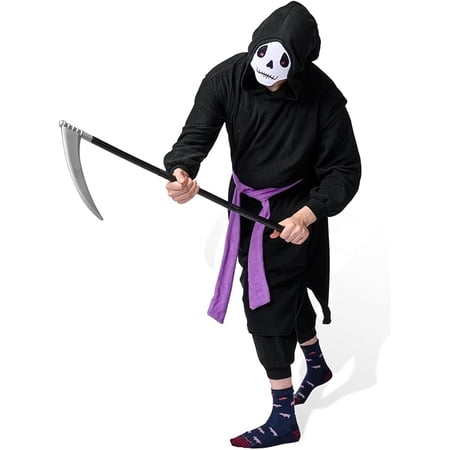 Grim Reaper Kigurumi Unisex Adult Onesie Pajamas Animal One Piece Costume Cosplay Sleepwear Grim Reaper Kigurumi Unisex Adult Onesie Pajamas Animal One Piece Costume Cosplay Sleepwear