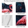 thumbnail image 4 of luoweisi Men's Beach Shorts Quick Dry Swim Trunks with Mesh Lining Flamingo M, 4 of 5
