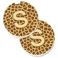 thumbnail image 1 of Monogram Initial S Girafe Ensemble de 2 Porte-Gobelets sous-Verre de Voiture, 1 of 1