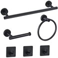thumbnail image 2 of de Estante de de material acero Inoxidable de 6 Piezas, Soporte de Toalla en , Colgador de Tela, Rieles de Toalla para , Inodoro Negro Macarena inodoro baño hardware, 2 of 8