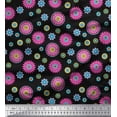 thumbnail image 1 of Soimoi Crepe Silk Fabric Flower Artistic Print Fabric by Yard 42 Inch Wide, 1 of 3