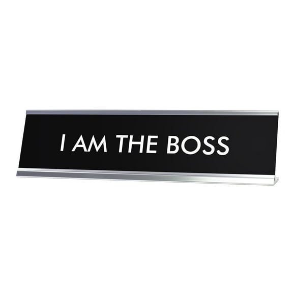 Signs ByLITA I AM THE BOSS Novelty Desk Sign