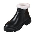 thumbnail image 2 of Bnwani Women Boots Ankle Fashion Mid-Heel Thick Chunky Warm Casual Knight Boot Black Size 7.5, 2 of 9