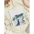thumbnail image 3 of Peacock Garden 2 Book Print T-Shirt Women -Fab Funky Designs, Female Large, 3 of 4