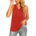 thumbnail image 2 of Camiseta sin mangas con cuello en v y cremallera para mujer ANGGREK Otros, 2 of 4
