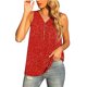 thumbnail image 2 of Camisa de gasa con cuello en V,Camiseta sin mangas con cremallera y cuello en V para mujer Camiseta sin mangas con cremallera y cuello en V Funcionamiento suave, 2 of 4