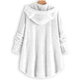 thumbnail image 4 of Lady Coat And Velvet Coat Cat Ear Hooded Soild Patchwork Button Autumn Winter Plush, 4 of 4