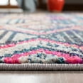 thumbnail image 4 of SAFAVIEH Madison Zaman Geometric Area Rug, Black/Orange, 6'7" x 6'7" Round, 4 of 7
