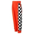 thumbnail image 3 of iiniim Girls Fashion Plaid Print Cargo Pants Elastic Waist Baggy Athletic Sport Sweatpants 3-16 Type A Orange 13-14, 3 of 7
