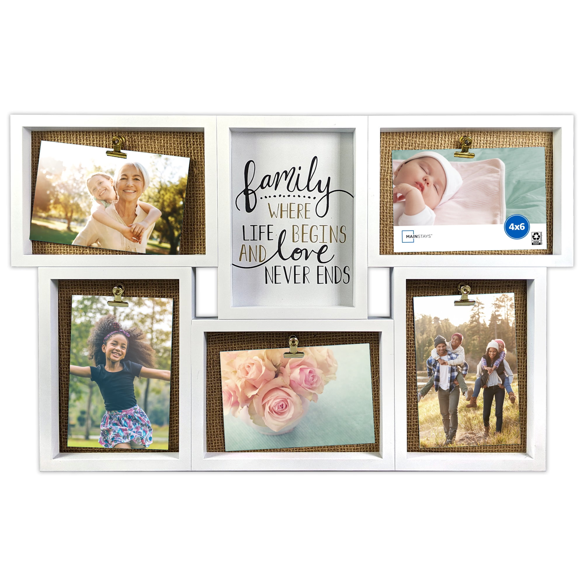 Loved At First Sight Floral Pink 10 x 7.75 Metal and Glass Tabletop Photo Frame 