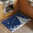 thumbnail image 3 of Navy Blue Christmas 2'x3' Washable Rug, Xmas Tree Snowflake Winter Non-Slip Soft Doormat Area Rugs for Entrance Bathroom Bedsides, Carpet for Kitchen Bedroom, Entryway Floor Mat, 3 of 9