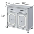 thumbnail image 3 of Grey 2-Door Cabinet with Single Drawer | Adds Style & Storage to Home | Constructed from Pine & MDF | Ensures Stable Drawer Glide, 3 of 3