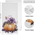thumbnail image 2 of Dreamtimes Watercolor Gothic Pumpkin Hand Towels 2 PCS, Ultra Soft and Highly Absorbent, Flowers Halloween Autumn Decorative Fingertip Towel for Home, Bathroom, Kitchen, 28.3"x14.4", 2 of 5