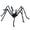 H, variant on Halloween Scary Black Spiders — Bright Red Eyes with Creepy Shadows, Halloween Decorations for Porch Ceilings, Tree Branches & Entryway Displays for Trick or Treat Nights