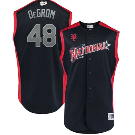Jacob deGrom National League Majestic 2019 MLB All-Star Game Workout Player Jersey - (Best Workout For Baseball Players)