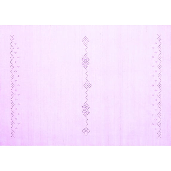 Ahgly Company Indoor Rectangle Solid Purple Modern Area Rugs, 3' x 5'