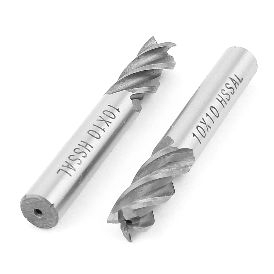 2pcs HSSAL Straight Shank 4Flute CNC Endmill Milling Machine Cutter