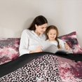 thumbnail image 4 of Homewish Pink Gradient Leopard Queen Comforter Set,Aesthetic Artwork Comforter Sets Queen,Black Reversible,3-Piece,1 Comforter and 2 Pillowcases, 4 of 7