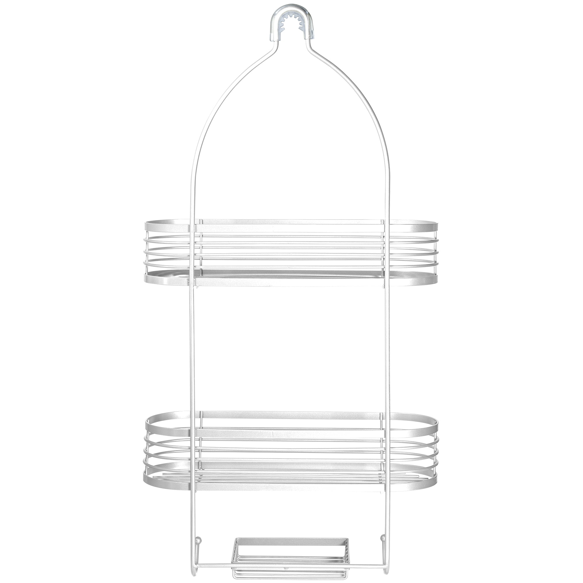 Acento 3-Tier Hanging Shower Caddy with Suction Cups, Non-Slip Neck, Bathroom Organizer, Matte White