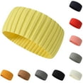 thumbnail image 2 of ZQUUVOU Unisex Solid Color Knit Headband Stretchable Wool Blend Wide for Sports Workout Elastic Fitness Headband White, 2 of 2