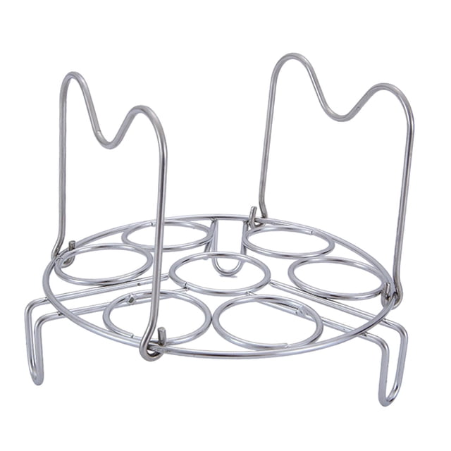 Rejilla para vaporera de huevos, soporte para vaporera de huevos, accesorios, utensilios de cocina, acero inoxidable simple Mango en forma de M