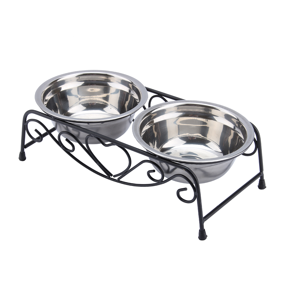 Cat Dog Double Puppy Pet Water Food Feeder Dish