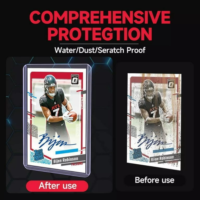 Ultra pro 2000ct Top Loader 3 "X4", Trading Card Sports Card holder，Baseball card protector Hard plastic, (1000 hard card + 1000 soft card)