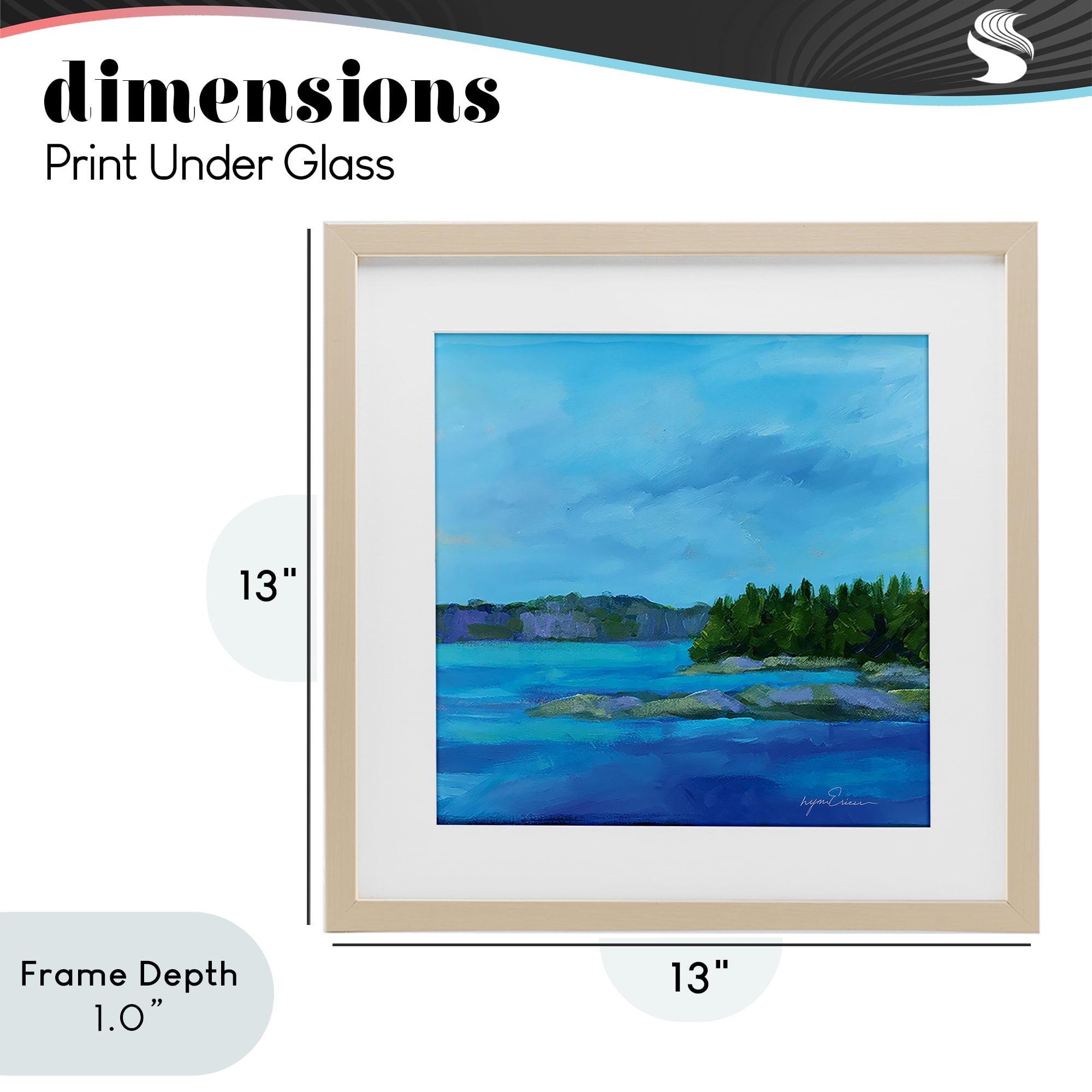 Stupell Industries Tranquil Blue Cove Birch Framed Print Under Glass, design by Lynn Ericson Fine Art