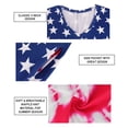 thumbnail image 6 of CASSIE LIZ Women's Plus Size Dress 4X 4th of July Pocket V Neck Patriotic Maxi T Shirt Dress Casual American Flag Short Sleeve Sundress Loose Fit Spring Summer Dress 4XL 24W 26W, 6 of 7