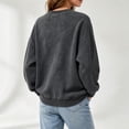 thumbnail image 7 of Hurxie Womens Acid Washed Cotton Crewneck Sweatshirt Long Sleeve Pullover Vintage Casual Y2K Streetwear Sweatshirts, 7 of 7