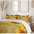 thumbnail image 6 of Ambesonne Sunflower Duvet Cover Sets, Flower Frame Circle, 2-Queen, Brown Orange, 6 of 7