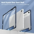 thumbnail image 3 of Fintie Shockproof Case for Samsung Galaxy Tab S8 Plus 2022/S7 FE 2021/S7 Plus 2020 12.4 inch Tablet, Hybrid Slim Cover Stand Transparent Back Shell, Auto Wake/Sleep, Ocean Marble, 3 of 9