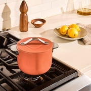 Caraway Petite Cooker - 2 Qt Ceramic Coated Pot - Free From Forever Chemicals - Perfect for Rice, Grains, or Sauces - Cream