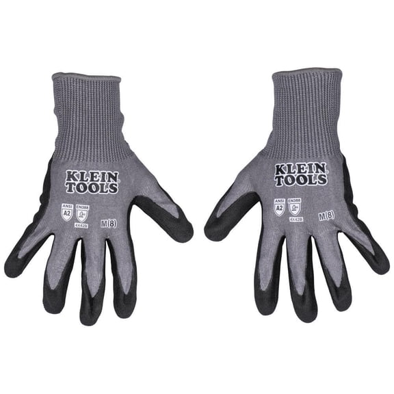 Klein Tools A2 Cut Knit Dipped Gloves, Medium, 2Pk