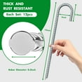 thumbnail image 2 of USA Trampolines Stakes Heavy Duty Ground Stakes Canopy Parts Wind Stake with Rope 12 Inch Heavy Duty Stake Safety Ground Anchor Galvanized Steel J Shaped, Pack of 12（Gray）, 2 of 6