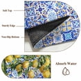 thumbnail image 5 of Lemons Area Rugs 5x7 ft National Style Summer Lemon Blue Floral Texture Washable Rug Non Slip Indoor Carpet Absorbent Floor Mat for Living Room Bedroom Dining Room, 5 of 9