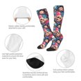 thumbnail image 4 of Bingfone Compression Socks for Women and Men Long Socks for Running Athletic Cycling Nurse-Skull Blue Flower, 4 of 8