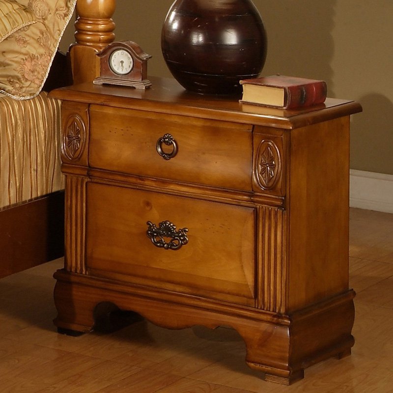 Picket House Furnishings Bryant 2 Drawer Nightstand Warm Pine Walmart Com Walmart Com