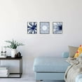 thumbnail image 4 of Flower Wall Art Navy Blue Wall Art Blue and White Floral Painting Print Botanical Picture Print Abstract Nature Plant Artwork Watercolor Floral Picture Print for Home Decor 12x16inchx3pcs, 4 of 7