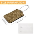 thumbnail image 5 of Square PU Leather Luggage Tags - 2 Pack with Privacy Cover and Stainless Steel Ring - Suitable for Travel, Backpack, Handbag - Suitcase Tags, Travel Tag Leopard Print, 5 of 7