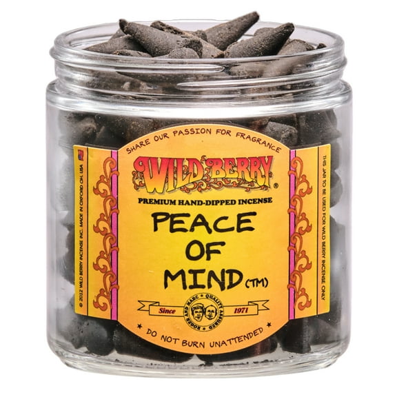 50x Wild Berry Incense Cones - Peace Of Mind - USA Made 1" Tall