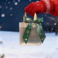 thumbnail image 4 of Kumdkd Christmas Transparent Hand-held Gift Bag with Gold Handle, 9.84x7.87 Inch Reusable Plastic Gift Box for Christmas Eve Apples, Candy, Toys, Holiday Party Favor Bags, Creative Souvenir Hand Bag, 4 of 6