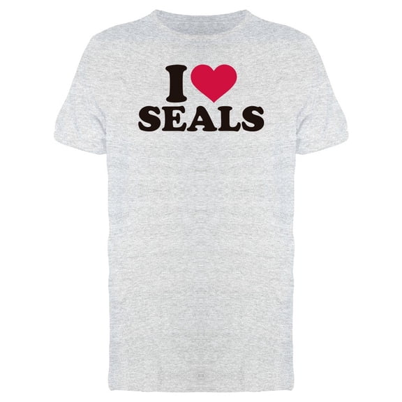 I Love Seals Slogan Tee Men's -Image by Shutterstock