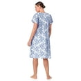 thumbnail image 5 of Aria Women's 100% Cotton Raglan Sleeve Smocked Neck Sleepwear 40" Gown, Sizes XS-5X, 5 of 8