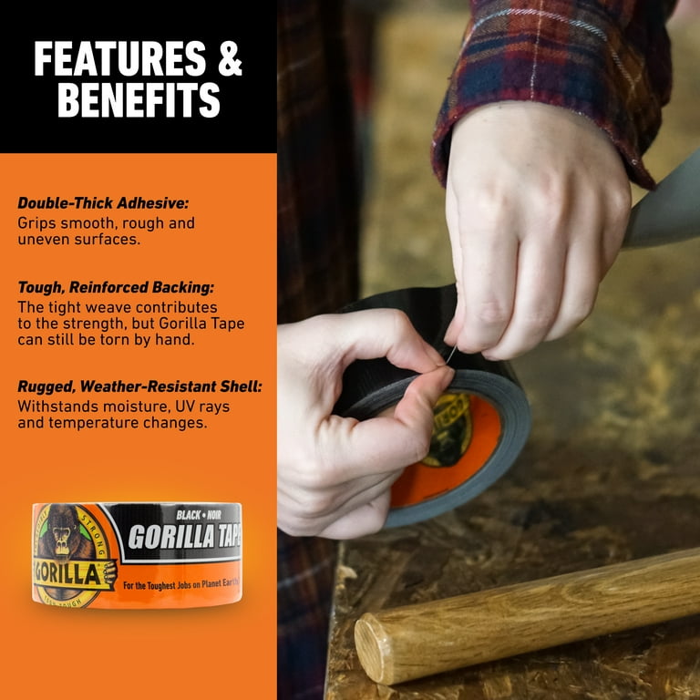 Gorilla Max Strength Heavy Duty 10 Yard Black Duct Tape