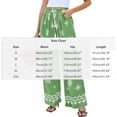 thumbnail image 2 of Cutuoiiu Women's Bohemian Print Wide Leg Pants Drawstring Elastic Waist with Pockets Flowy Casual Trousers for Beach Resort Gifts, 2 of 6
