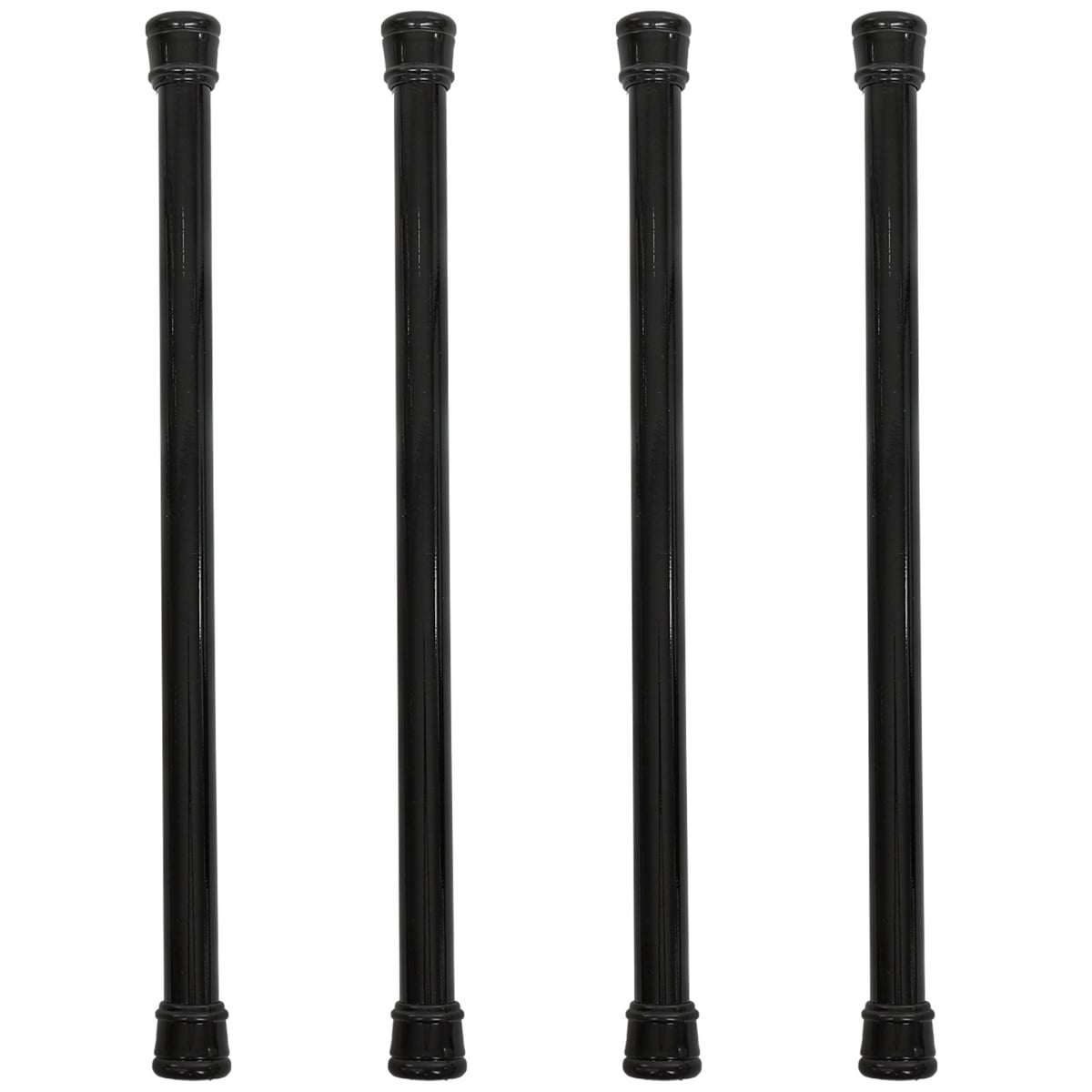Set of 4 Telescopic Curtain Rod Shower Pole Adjustable for Extendable Rods Stick Window Bathroom Clothes Rail Metal