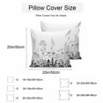 thumbnail image 3 of Waterproof Throw Pillow Covers Set of 2, 26x26 Inch Grey Floral Rustic Decorative Pillowcases Outdoor Pillow Slip Cushion Covers Set for Couch Tent Spring Farmhouse Botanical Floral, 3 of 7